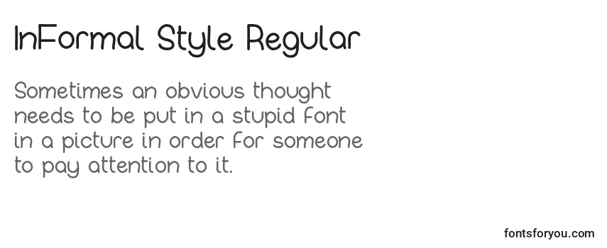 Review of the InFormal Style Regular Font