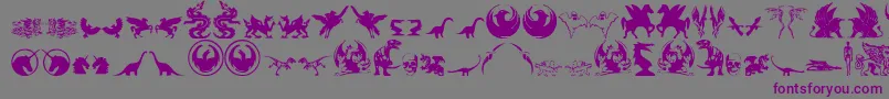 Шрифт Fantastic – фиолетовые шрифты на сером фоне