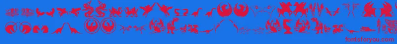 フォントFantastic – 赤い文字の青い背景