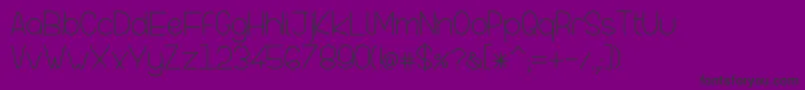 InFormal Style Thin-Schriftart – Schwarze Schriften auf violettem Hintergrund