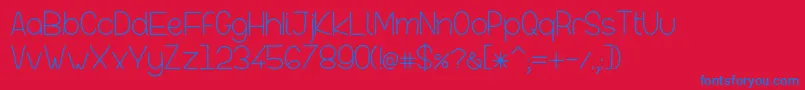 InFormal Style Thin Font – Blue Fonts on Red Background