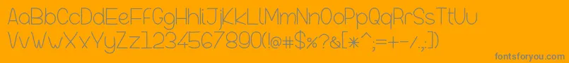 InFormal Style Thin-Schriftart – Graue Schriften auf orangefarbenem Hintergrund