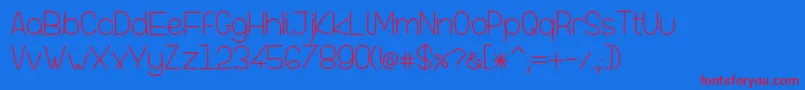 InFormal Style Thin Font – Red Fonts on Blue Background