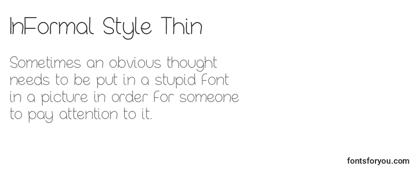 InFormal Style Thin Font