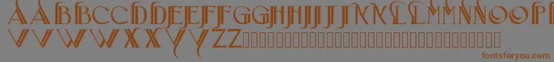 Iniciatica Font – Brown Fonts on Gray Background