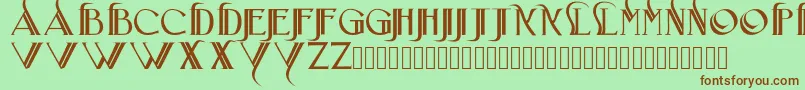 Iniciatica Font – Brown Fonts on Green Background
