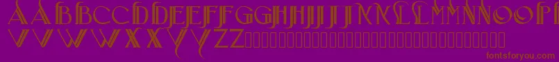 Iniciatica Font – Brown Fonts on Purple Background