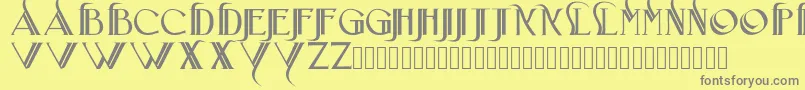 Iniciatica Font – Gray Fonts on Yellow Background