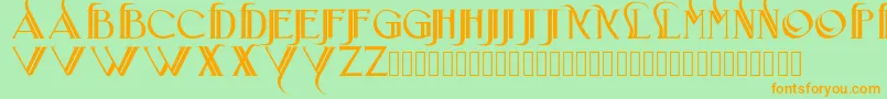 Iniciatica Font – Orange Fonts on Green Background