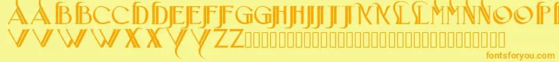 Iniciatica Font – Orange Fonts on Yellow Background