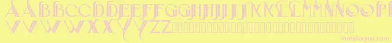 Iniciatica Font – Pink Fonts on Yellow Background