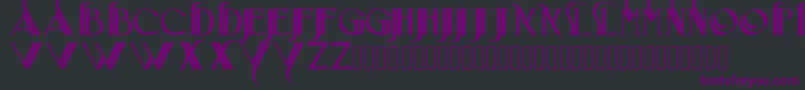 Fonte Iniciatica – fontes roxas em um fundo preto