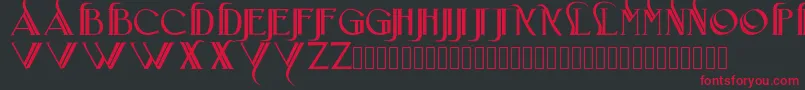 フォントIniciatica – 黒い背景に赤い文字