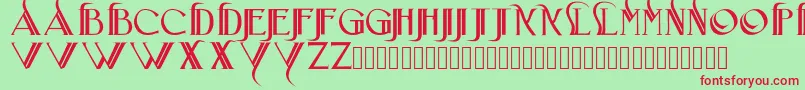 Iniciatica Font – Red Fonts on Green Background