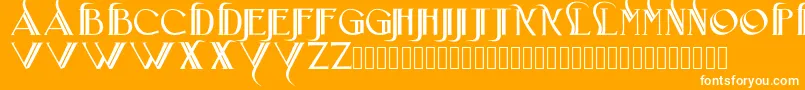Iniciatica Font – White Fonts on Orange Background
