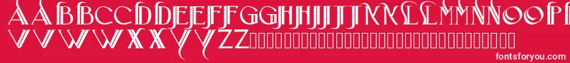 フォントIniciatica – 赤い背景に白い文字
