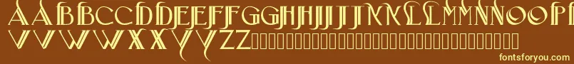 Iniciatica Font – Yellow Fonts on Brown Background