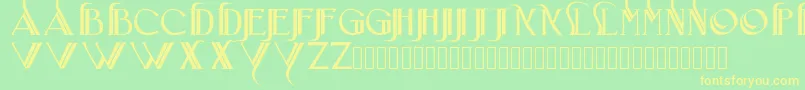 Iniciatica Font – Yellow Fonts on Green Background
