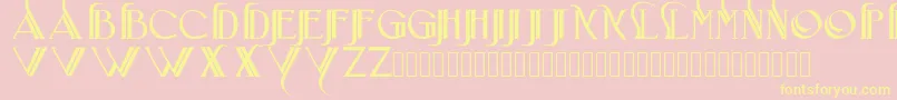Iniciatica Font – Yellow Fonts on Pink Background