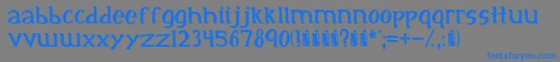 initial Font – Blue Fonts on Gray Background