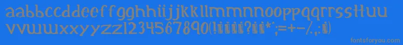 initial Font – Gray Fonts on Blue Background