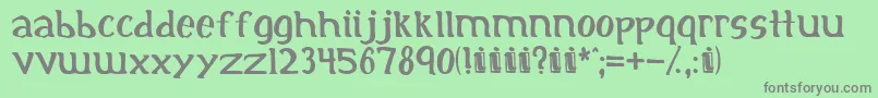 フォントinitial – 緑の背景に灰色の文字