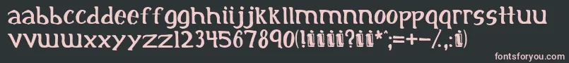 initial Font – Pink Fonts on Black Background