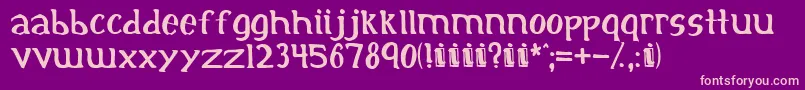 initial Font – Pink Fonts on Purple Background