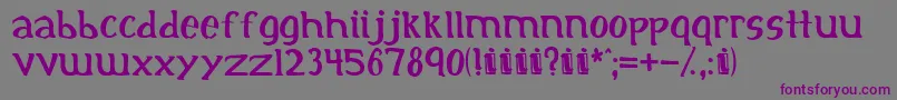 initial Font – Purple Fonts on Gray Background