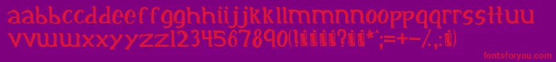 initial Font – Red Fonts on Purple Background