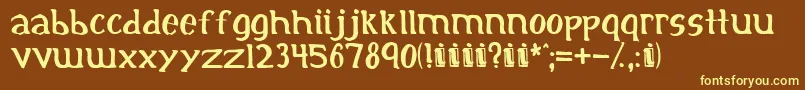 initial Font – Yellow Fonts on Brown Background