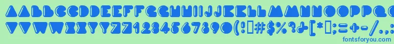 Police Ink Highlight – polices bleues sur fond vert