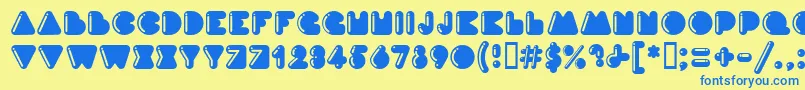 Ink Highlight Font – Blue Fonts on Yellow Background