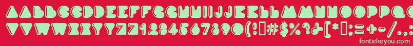 Ink Highlight Font – Green Fonts on Red Background