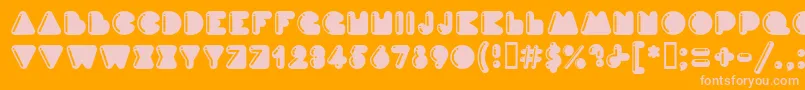 フォントInk Highlight – オレンジの背景にピンクのフォント