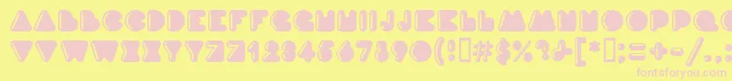 Lisätietoja Ink Highlight-fontista Ink Highlight-fontti – vaaleanpunaiset fontit keltaisella taustalla