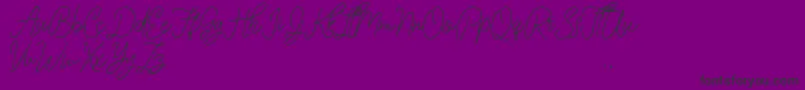 Ink Line Font – Black Fonts on Purple Background