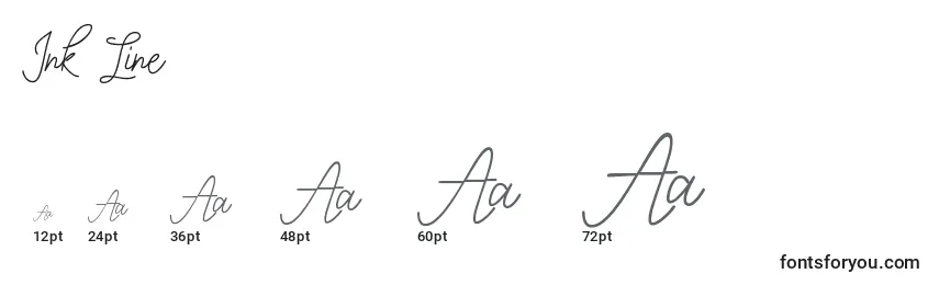Ink Line Font Sizes