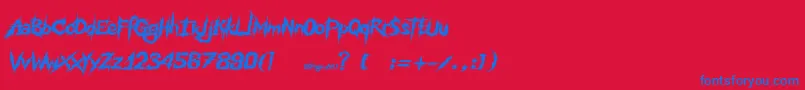 Lisätietoja Ink Noise-fontista Ink Noise-fontti – siniset fontit punaisella taustalla