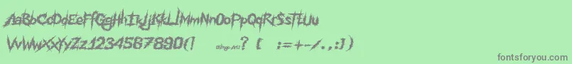 Fonte Ink Noise – fontes cinzas em um fundo verde