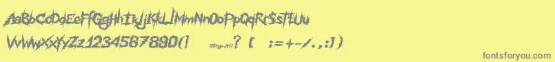 Czcionka Ink Noise – szare czcionki na żółtym tle