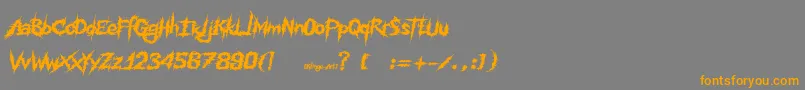 Ink Noise-Schriftart – Orangefarbene Schriften auf grauem Hintergrund