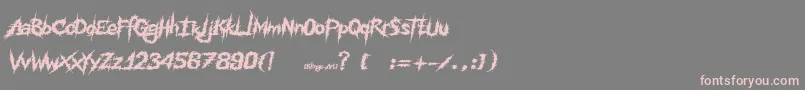 Police Ink Noise – polices roses sur fond gris