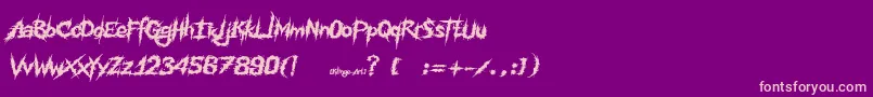 Ink Noise Font – Pink Fonts on Purple Background