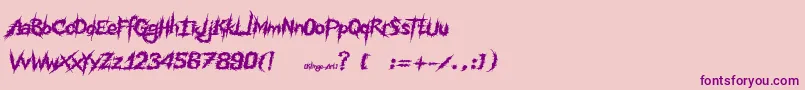 Ink Noise Font – Purple Fonts on Pink Background