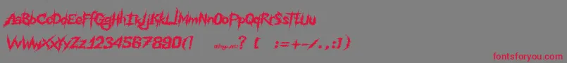 Czcionka Ink Noise – czerwone czcionki na szarym tle