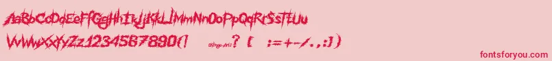 Czcionka Ink Noise – czerwone czcionki na różowym tle