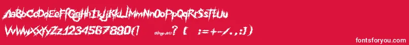 Ink Noise Font – White Fonts on Red Background