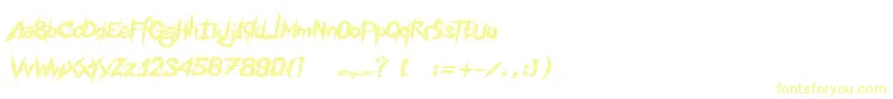 Ink Noise-Schriftart – Gelbe Schriften