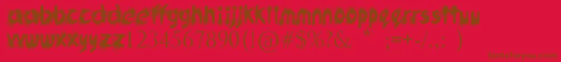 Police Ink Studio – polices brunes sur fond rouge